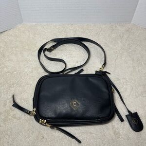 Chic Black Conceal Carry / Wear & Carry Leather Crossbody Bag